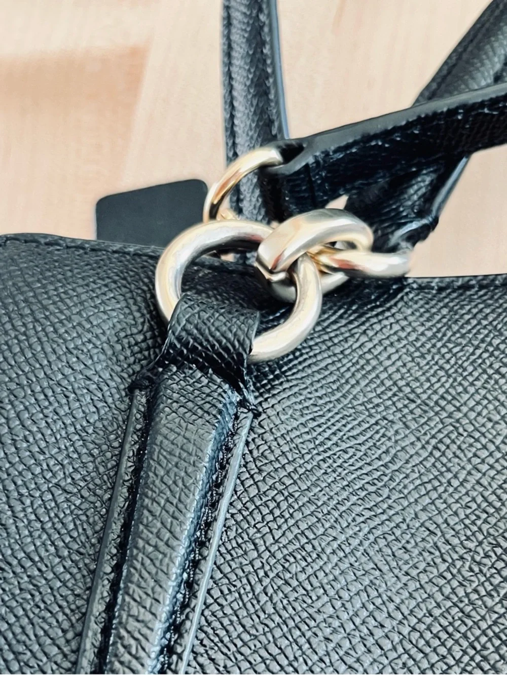 Coach Minetta Black Crossbody Crossgrain Leather Satchel - Picture 11 of 12